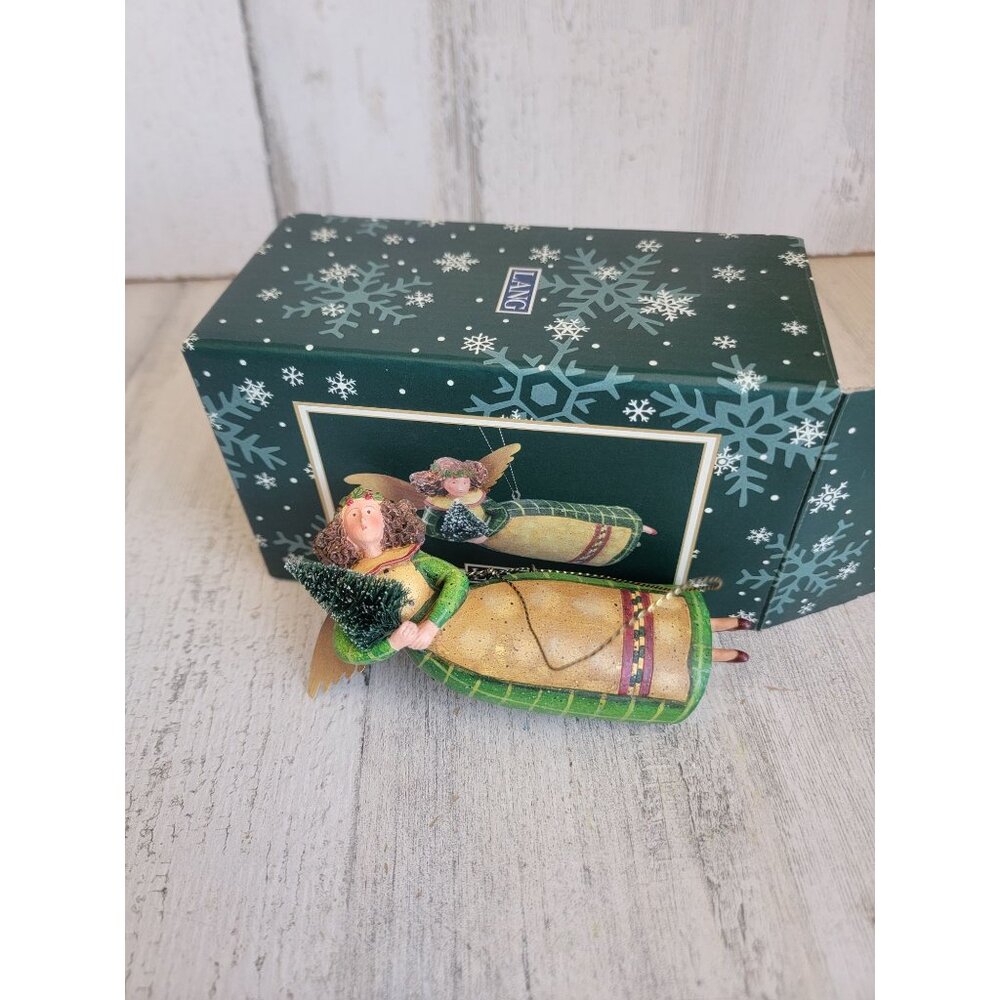 Lang‎ wise 2004 angel holding tree Susan winget ornament Xmas